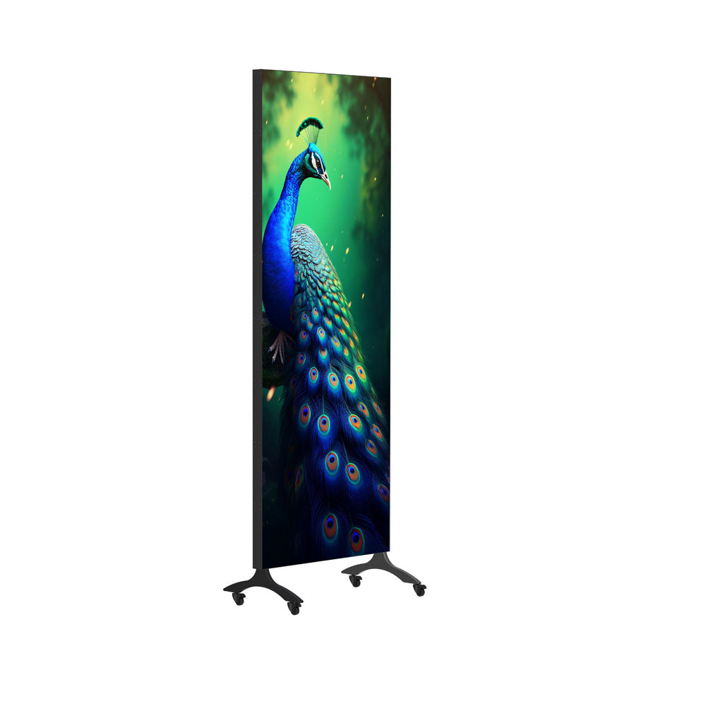 P1.56 Dual sided mobile free standing LED digital poster, GOB protective, ultra slim